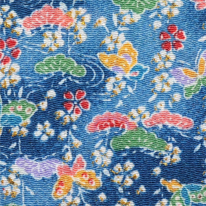 花と蝶 青
