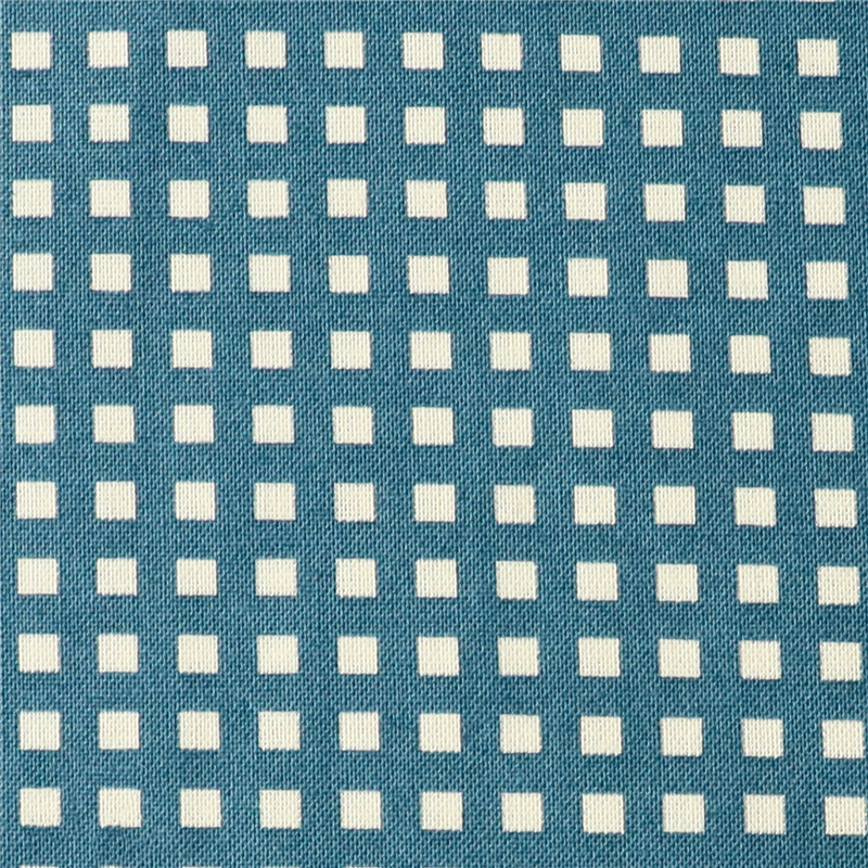 日本紐釦貿易 カラフルチェック柄 プリント生地 北欧風 布 Happy Sweet collection くすみブルー 巾約110cm×3m切売カット HS1287-108-3M 1枚（ご注文単位1枚）【直送品】