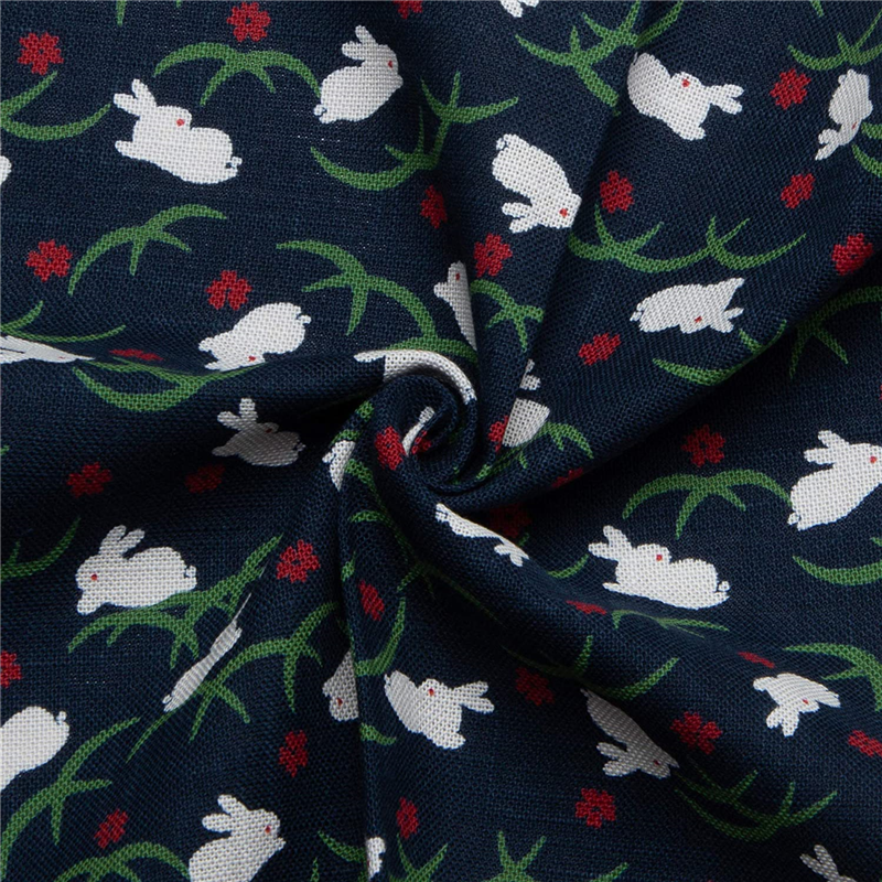 日本紐釦貿易 和風モダン柄生地 巾110cm×10m切売カット うさぎ柄 KP7090-109-10M 1枚（ご注文単位1枚）【直送品】