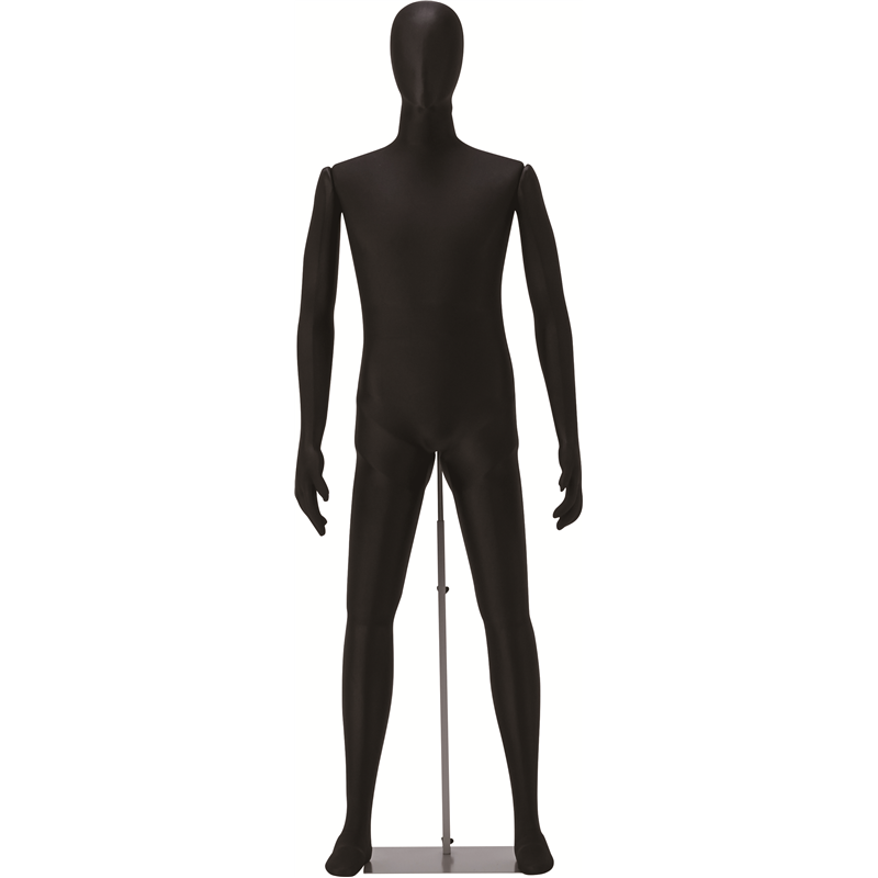 サンクリエイト 紳士可動マネキン 黒 腰吊用スタンド付(ご注文単位1個)【直送品】
