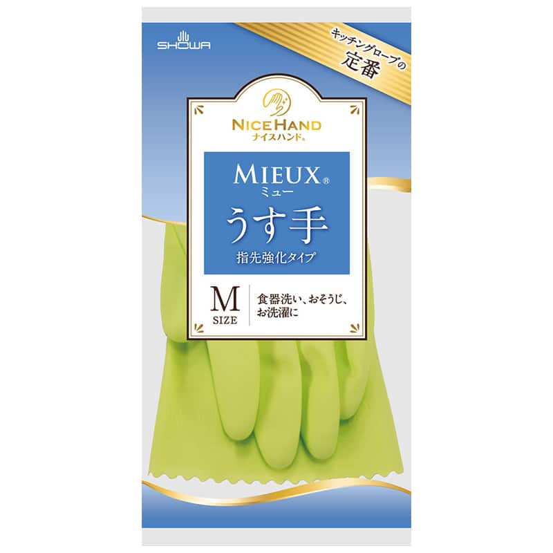 大黒工業 ナイスハンド ミューうす手 M グリーン （ご注文単位1パック）【直送品】