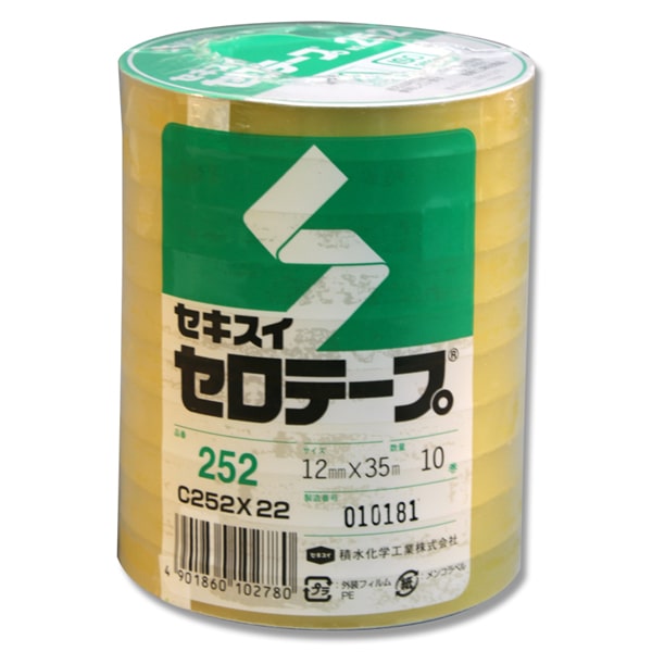 大黒工業 セロテープ No.252 12×35 10巻/袋(ご注文単位1袋)【直送品】