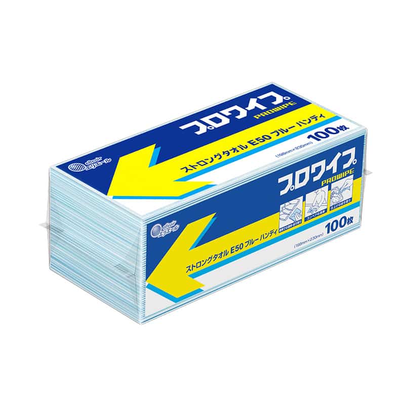大黒工業 ストロングタオルE50 ブルーハンディ 100枚/袋（ご注文単位1袋）【直送品】