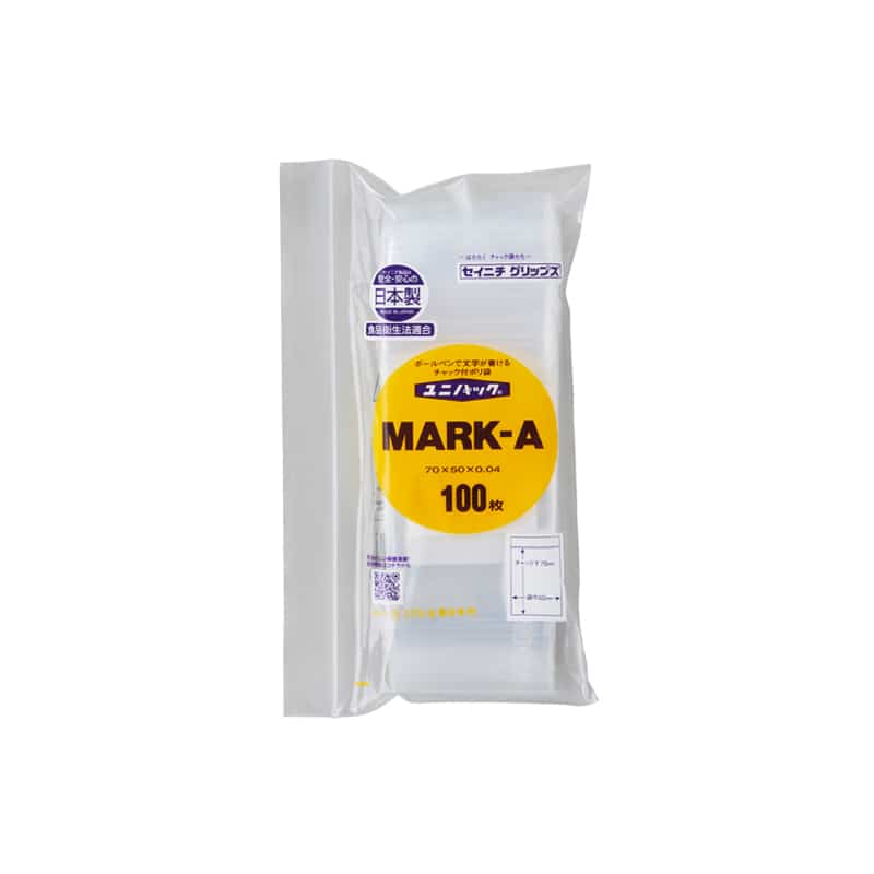 大黒工業 ユニパック マーク付き MARK-A 100枚/袋(ご注文単位1袋)【直送品】