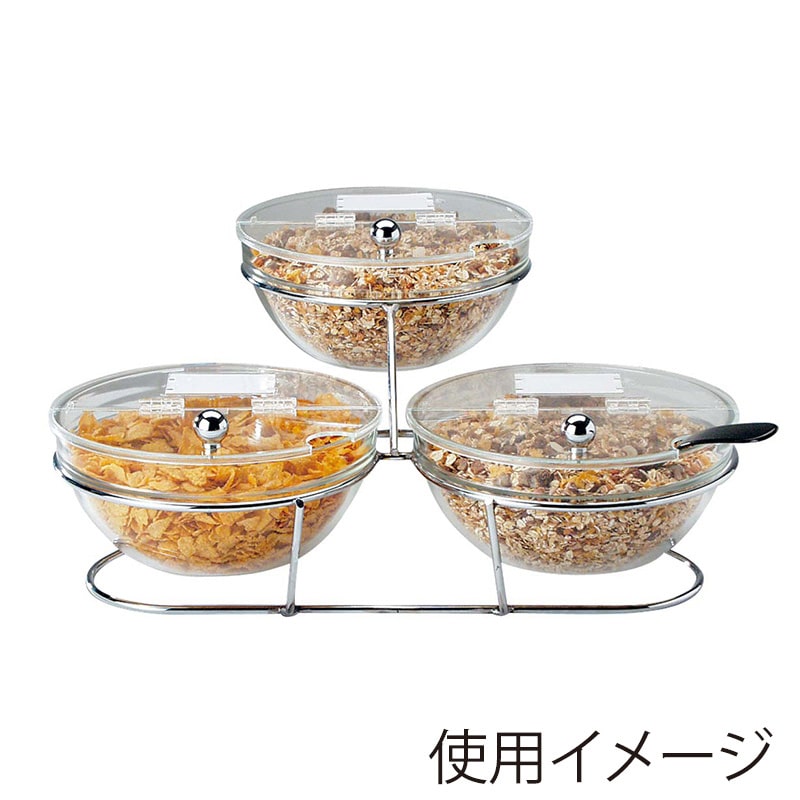 ガラス ブッフェスタンド3個入 11892 大 1個(ご注文単位1個)【直送品】