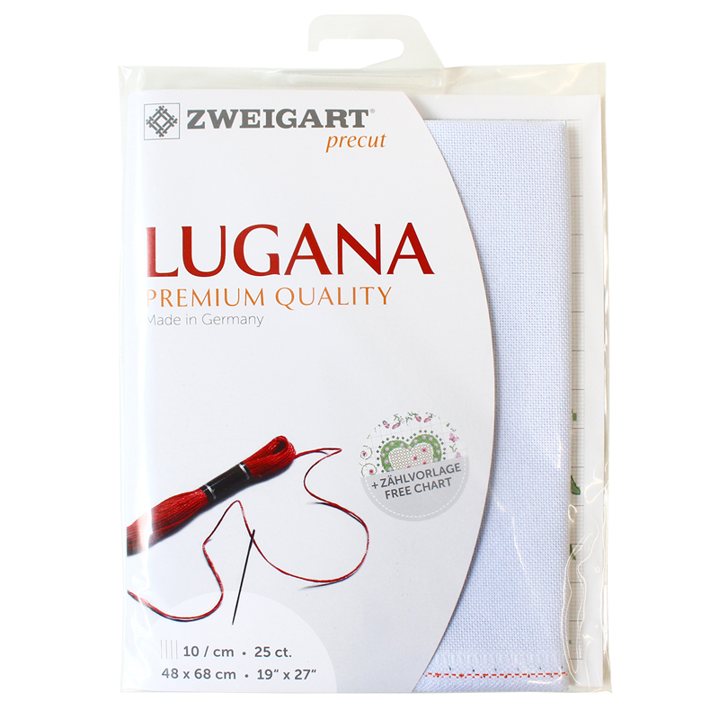 ツヴァイガルト(ZWEIGART) 刺しゅうクロス 25CT LUGANA 48×68cm ライトブルー ZW3835P-513 1枚（ご注文単位1枚）【直送品】