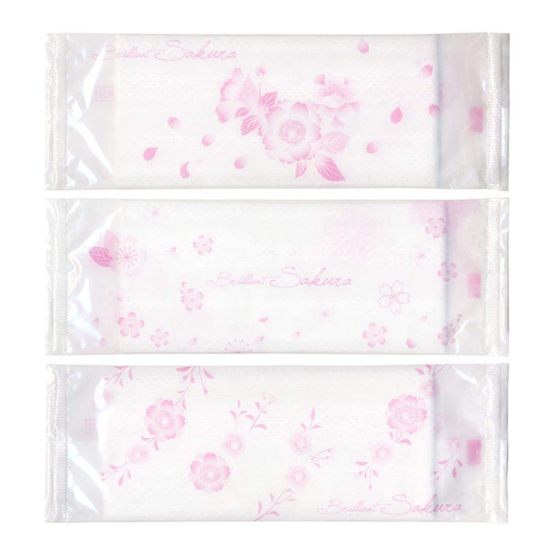 九州紙工 不織布おしぼり brilliant Sakura 3種アソート SO-2 100枚/袋(ご注文単位20袋)【直送品】