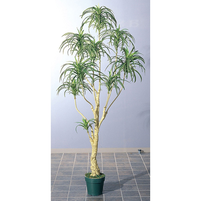 アスカ商会 造花・観葉植物 A-56004 ユッカツリー #051A グリ-ン ポット付 1本(ご注文単位1本)【直送品】
