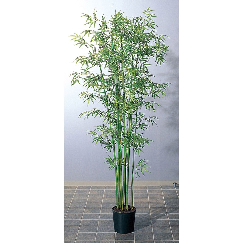 アスカ商会 造花・観葉植物 A-56005バンブーツリーS #051A グリ-ン ポット付 1本(ご注文単位1本)【直送品】