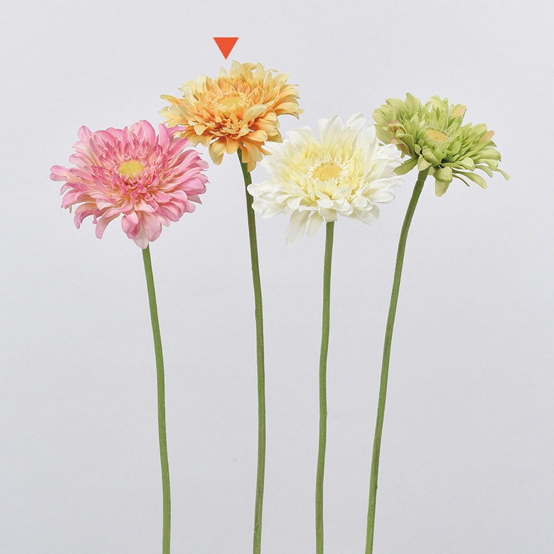 アスカ商会 造花 A-31156　ガーベラ　S #010　イエロ- 1本（ご注文単位1本）【直送品】