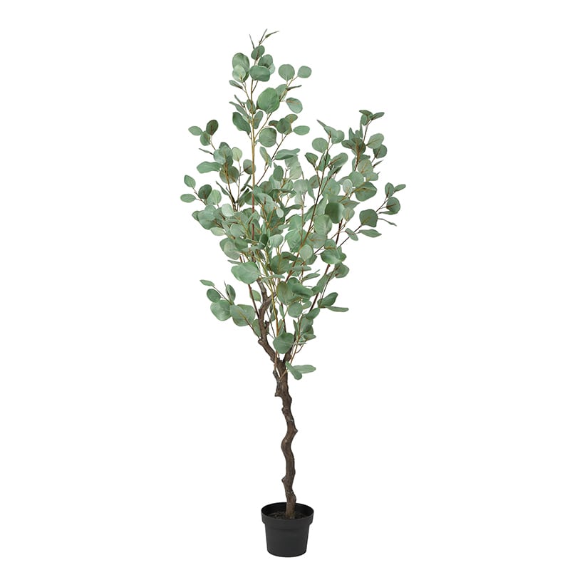 アスカ商会 造花・観葉植物 A-50967 ユーカリ #063G グレイグリ-ン ポット付 1本(ご注文単位1本)【直送品】