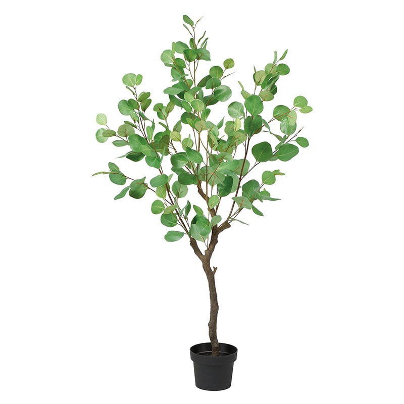 アスカ商会 造花・観葉植物 A-50966 ユーカリ #051A グリ-ン ポット付 1本(ご注文単位1本)【直送品】