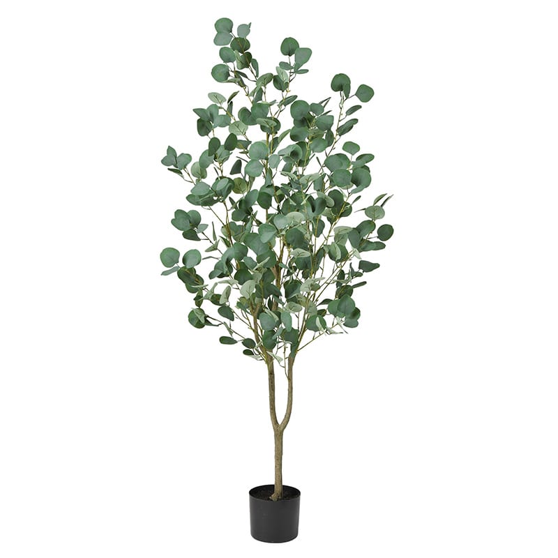 アスカ商会 造花・観葉植物 A-50991 ユーカリ #063G グレイグリ-ン ポット付 1本(ご注文単位1本)【直送品】