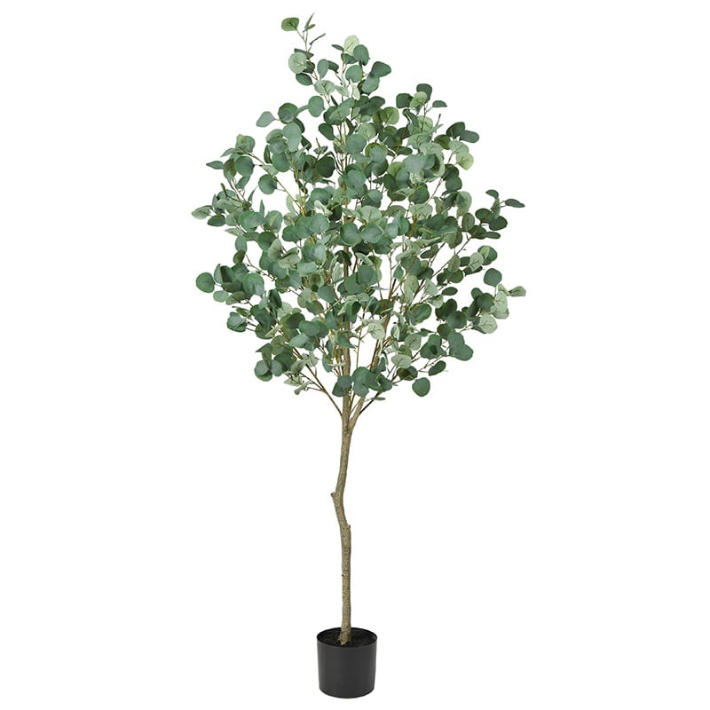 アスカ商会 造花・観葉植物 A-50992 ユーカリ #063G グレイグリ-ン ポット付 1本(ご注文単位1本)【直送品】
