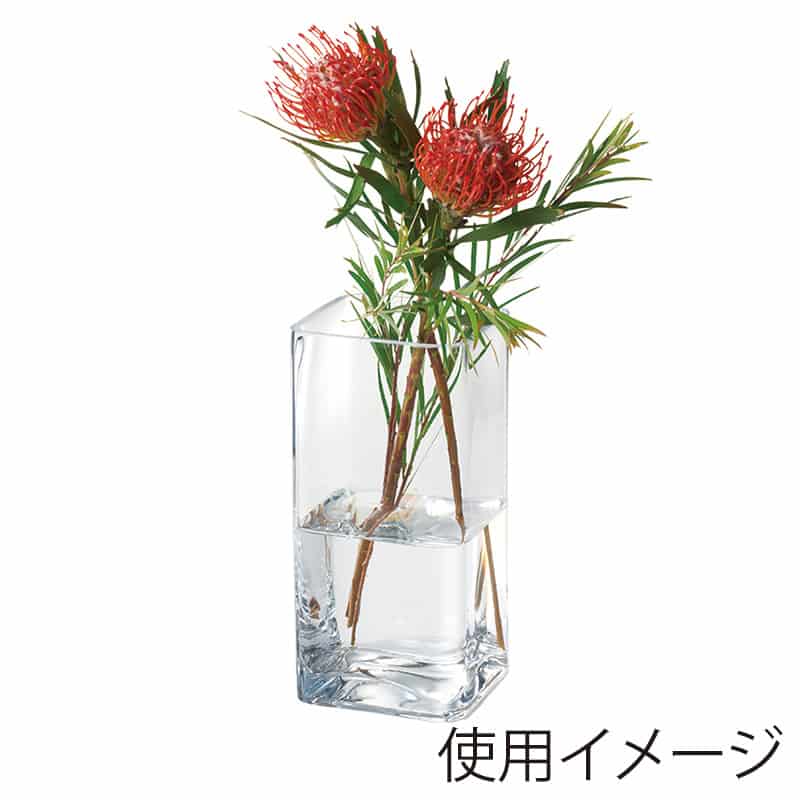 高岡健二商店 フラワーベース 120×120×250 T-5197 1個（ご注文単位1個）【直送品】