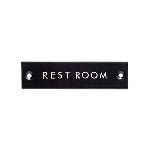 ポッシュリビング サインプレート REST　ROOM　ブラック 63954 1個（ご注文単位1個）【直送品】