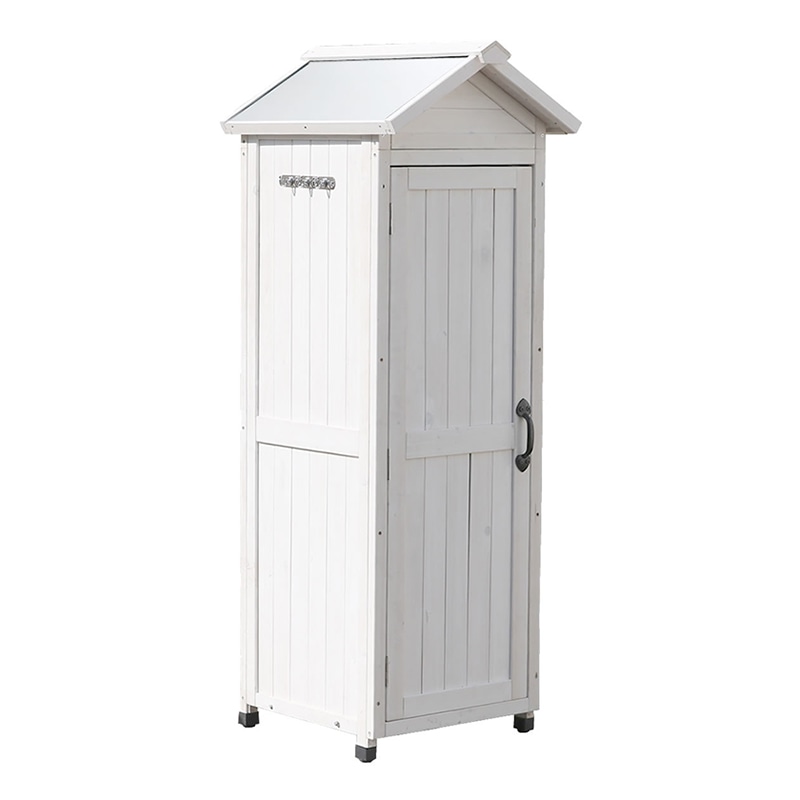 住まいスタイル 三角屋根スリム収納庫 ホワイト KGRS1600S-WHT 1台(ご注文単位1台)【直送品】