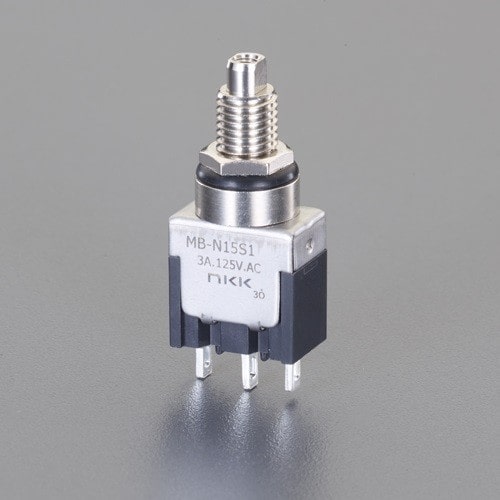 エスコ EA940DA-158A 125V/3A 押しボタンスイッチ(2極双投/小型) 1個 （ご注文単位1個）【直送品】