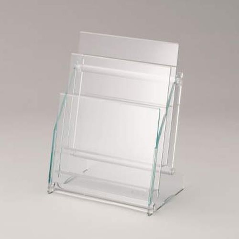 エスコ EA954LB-65 225x148x291mmパンフレットスタンド(A4/1列2段) 1個(ご注文単位1個)【直送品】