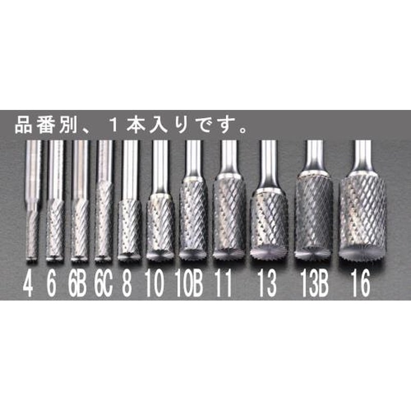 エスコ EA819JJ-13B 12x25mm/6mm軸超硬カッター(EndCut) 1個(ご注文単位1個)【直送品】