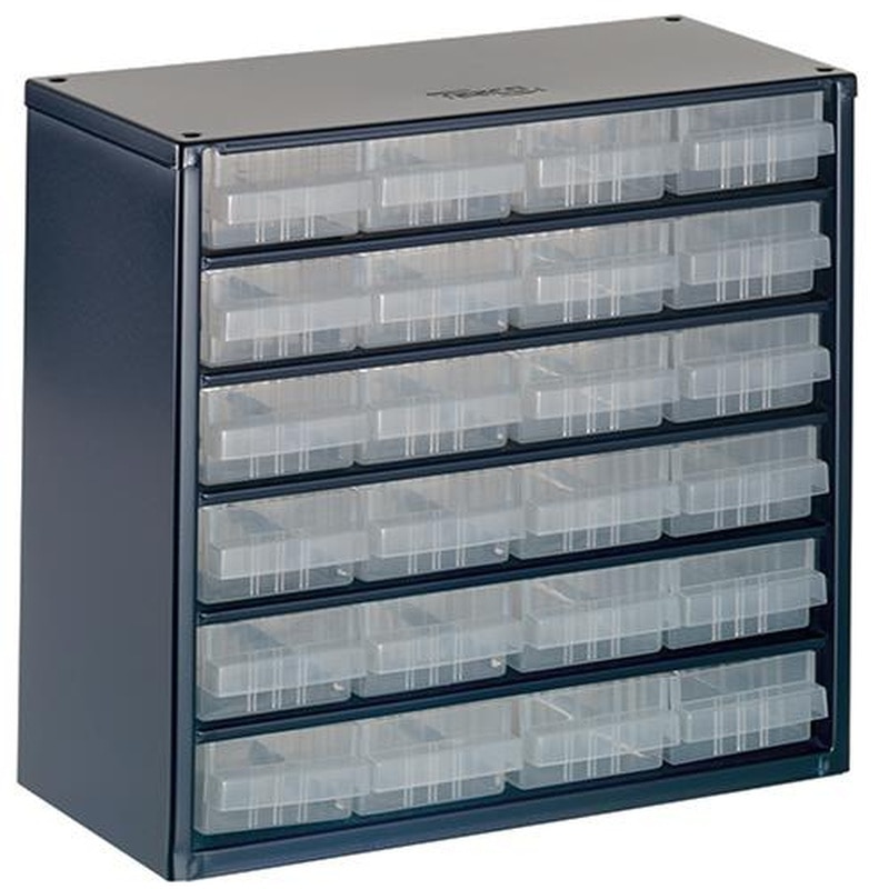 エスコ EA661BC-1 307x150x285mm/4列6段パーツキャビネット 1個(ご注文単位1個)【直送品】