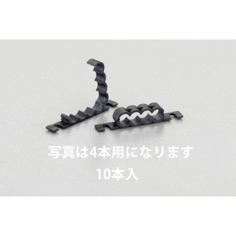 エスコ EA125DZ-124 12mm/4本用結束バンド(チューブ用/10個) 1個（ご注文単位1個）【直送品】