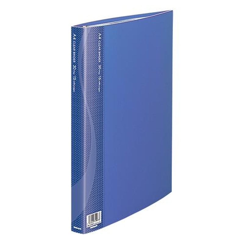 エスコ EA762CC-231 A4/315x260mmクリアーバインダー(青/75枚) 1個(ご注文単位1個)【直送品】