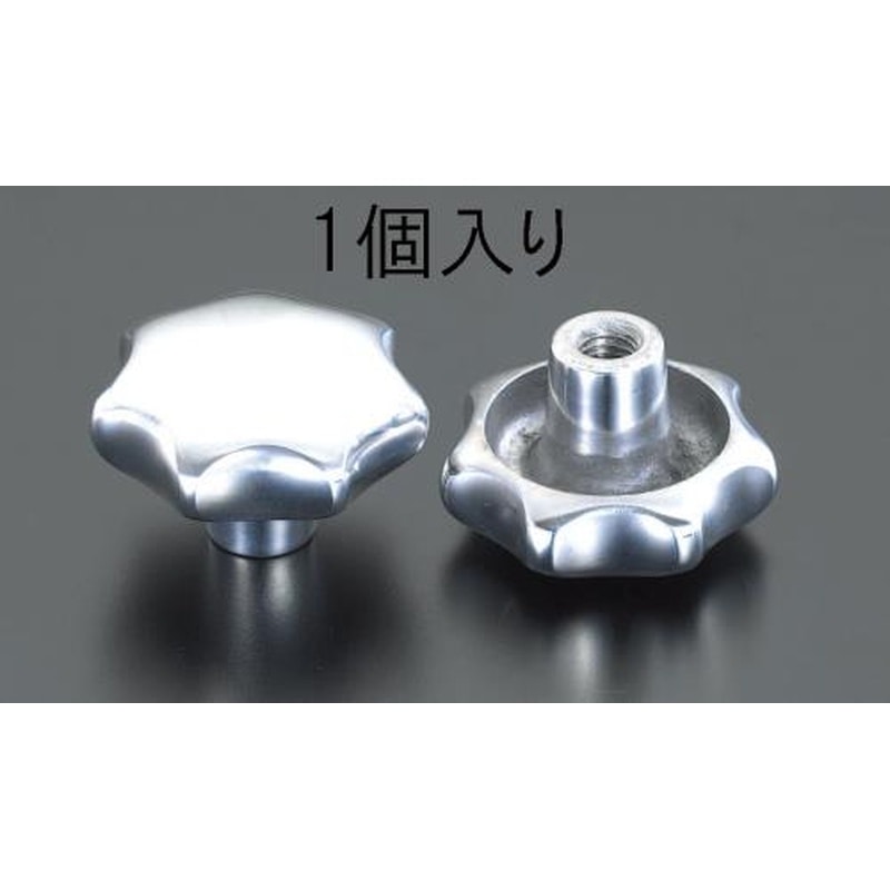 エスコ EA948BX-3 M12x22mm/φ63mm雌ねじノブ(アルミ製) 1個（ご注文単位1個）【直送品】