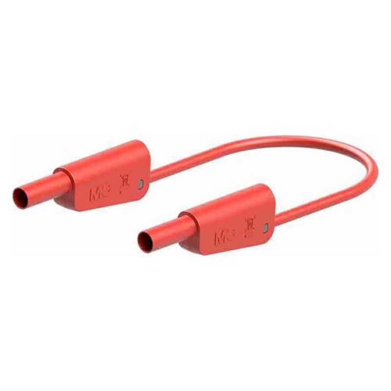 エスコ EA707NC-592 φ4mm/500mmテストリード(スタック接続/赤) 1個(ご注文単位1個)【直送品】