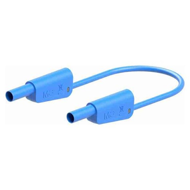 エスコ EA707NC-593 φ4mm/500mmテストリード(スタック接続/青) 1個(ご注文単位1個)【直送品】