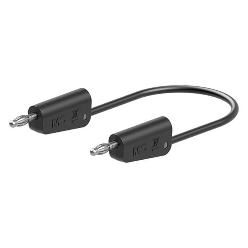 エスコ EA707NC-481 φ4mmx750mmテストリード(スタック接続/黒) 1個(ご注文単位1個)【直送品】
