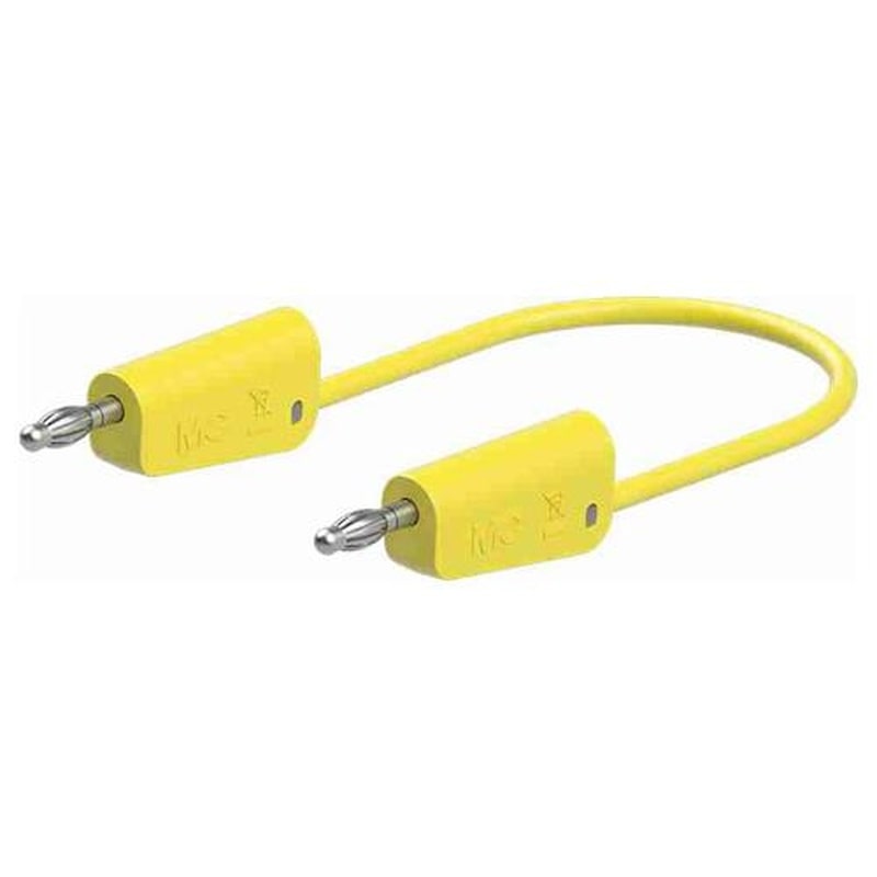 エスコ EA707NC-514 φ4mmx2000mmテストリード(スタック接続/黄) 1個(ご注文単位1個)【直送品】