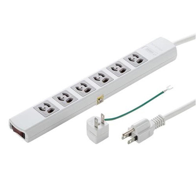 エスコ EA815GM-398 3mタップ(6口/3P/一括スイッチ/雷ガード) 1個(ご注文単位1個)【直送品】