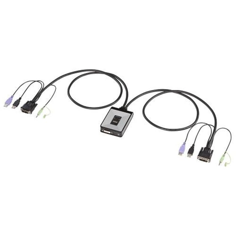 エスコ EA764AE-79 パソコン自動切替器(DVI対応/2：1) 1個（ご注文単位1個）【直送品】