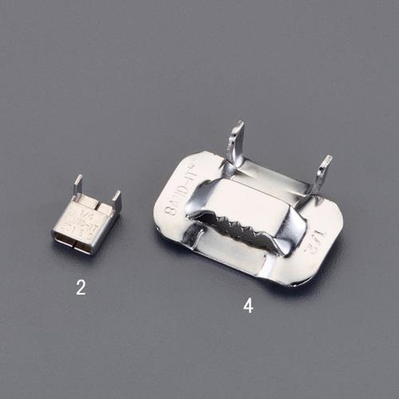 エスコ EA463EJ-3 3/8”バックル(201ステンレス製/100個) 1個(ご注文単位1個)【直送品】
