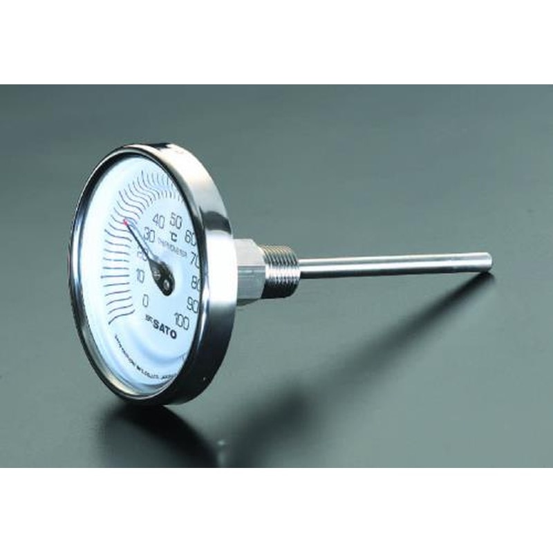 エスコ EA727AB-9 0-100℃/200mmバイメタル式温度計 1個（ご注文単位1個）【直送品】