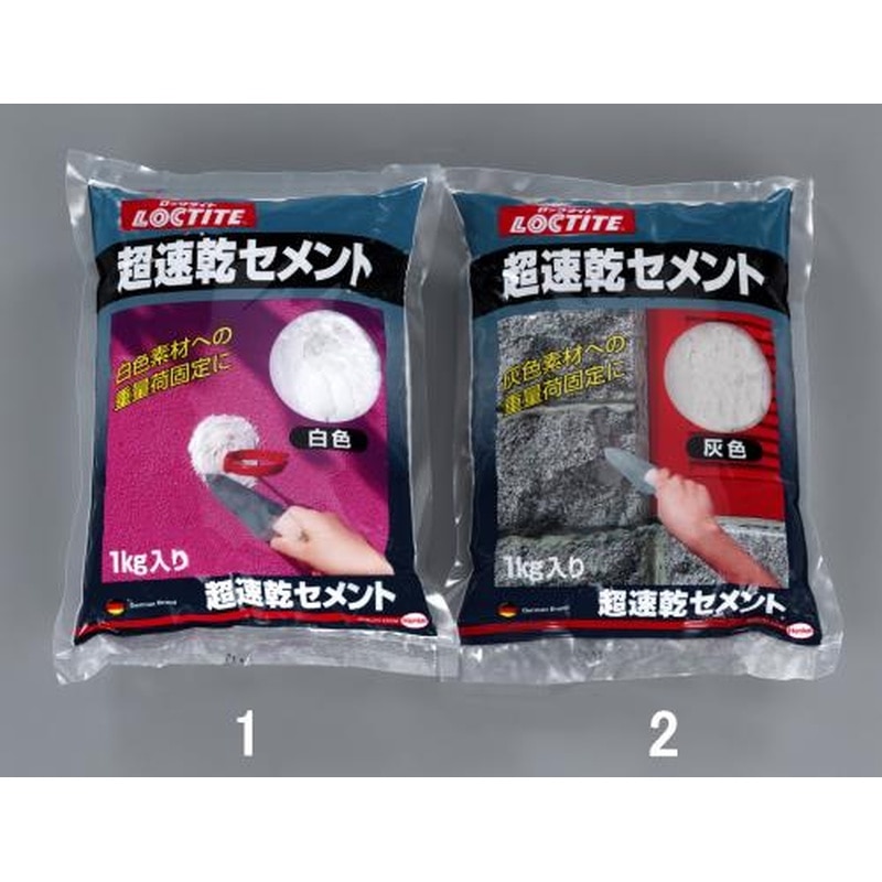 エスコ EA934KB-2 1.0kg超速乾セメント(グレ-) 1個(ご注文単位1個)【直送品】