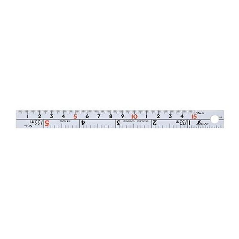 エスコ EA720YD-15S 150mmシルバー直尺(併用目盛) 1個（ご注文単位1個）【直送品】