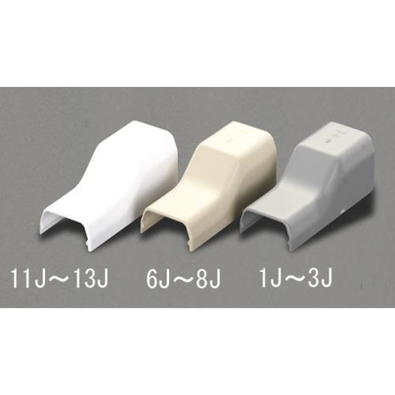 エスコ EA947HM-3J 28x65mmモール継手コーナー(プラスチック/灰/10個) 1個（ご注文単位1個）【直送品】