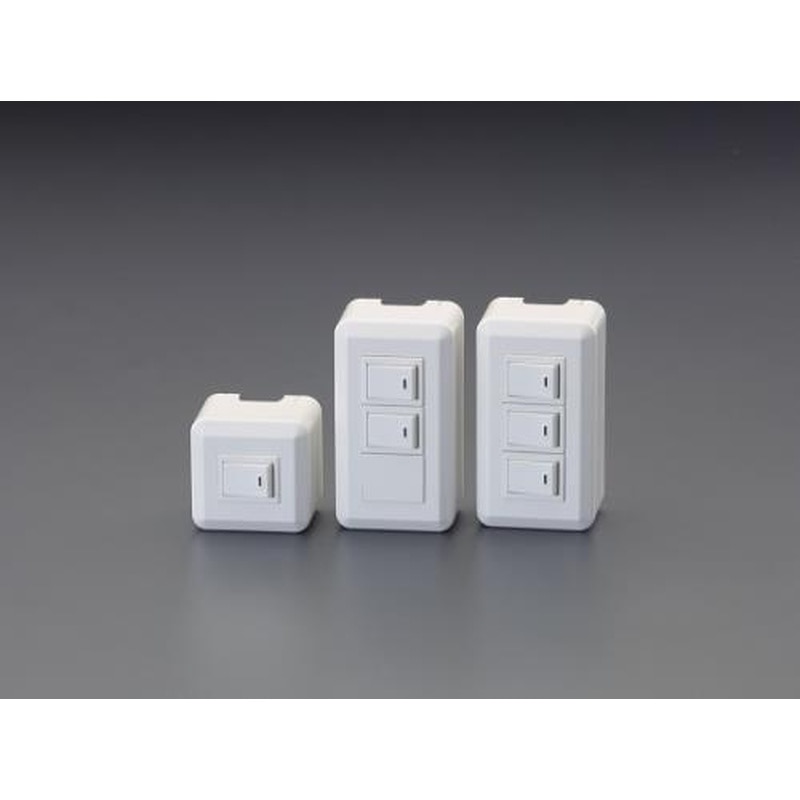 エスコ EA940CJ-43A 300V/15Aスイッチ(角型・3個) 1個（ご注文単位1個）【直送品】