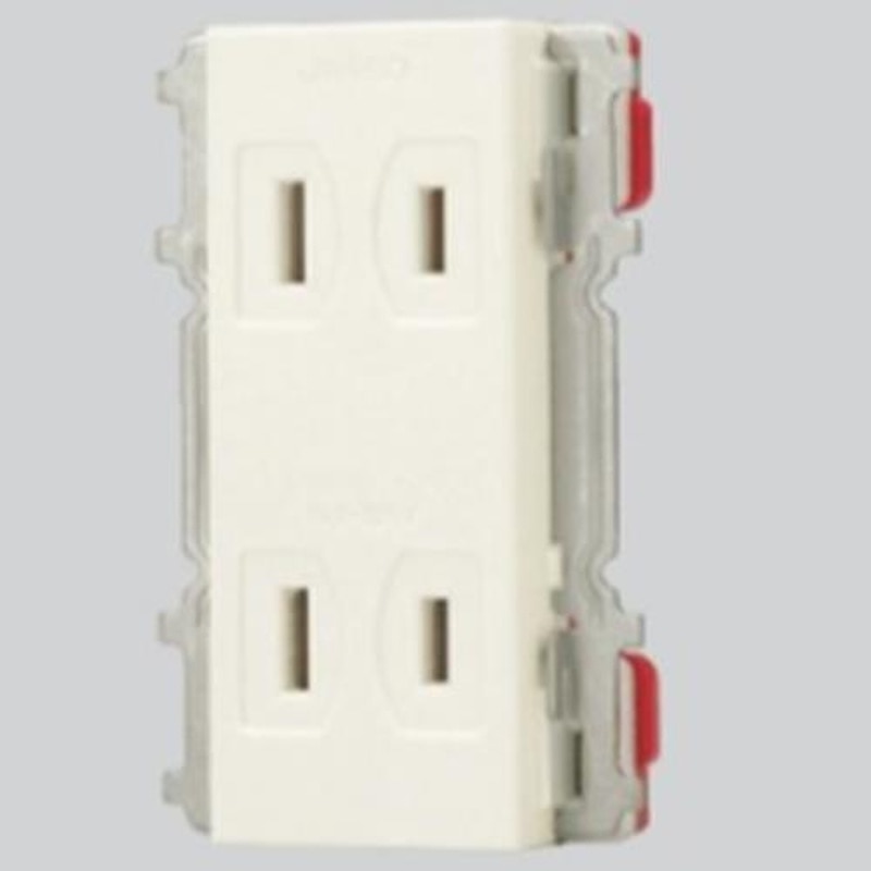 エスコ EA940CJ-46A 125V/15Aコンセント(角型・2口) 1個（ご注文単位1個）【直送品】