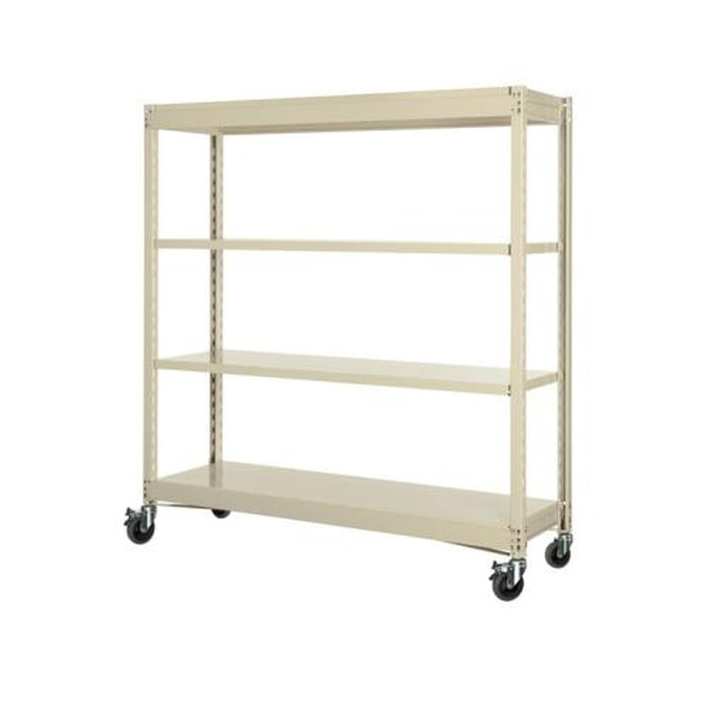 エスコ EA976DS-120C 1200x600x1200mm/150kg/4段スチール棚/キャスター付 1個(ご注文単位1個)【直送品】