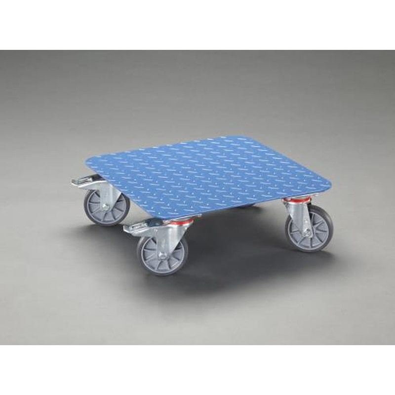 エスコ EA520AD-13A 500x500mm/400kgドーリー(ブレーキ付/スチール製) 1個(ご注文単位1個)【直送品】