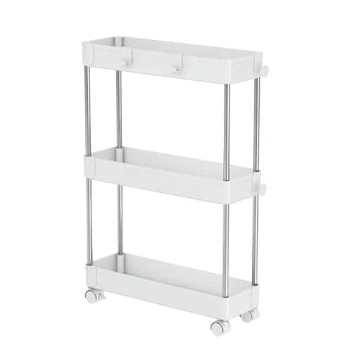 エスコ EA951FE-131 400x130x595mm 収納ラック(3段/スリム/キャスター付) 1台 （ご注文単位1台）【直送品】