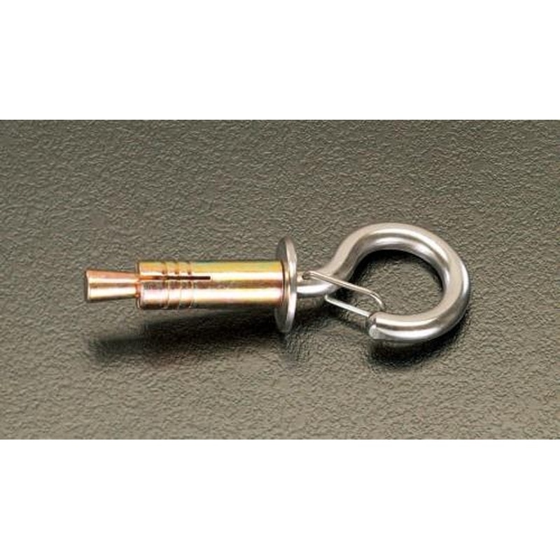 エスコ EA638MG-23 M8フック/アンカー付(ステンレス/スチール製) 1個(ご注文単位1個)【直送品】