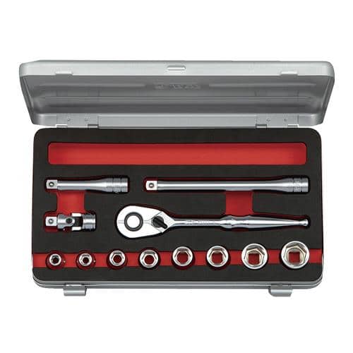 エスコ EA618P-7 3/8DR ソケットレンチセット 1セット (ご注文単位1セット)【直送品】