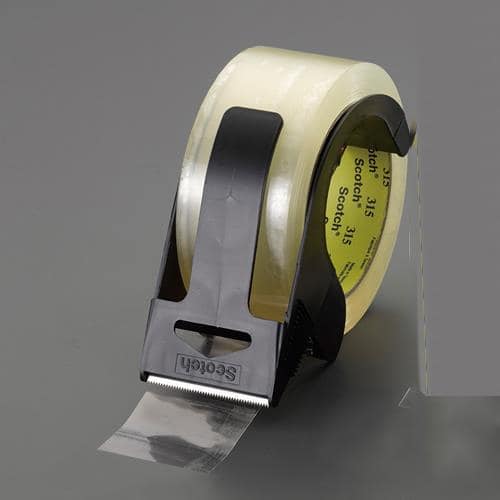 エスコ EA943KD-2A 48mmx50m 梱包用透明テープ(カッター付) 1個 (ご注文単位1個)【直送品】