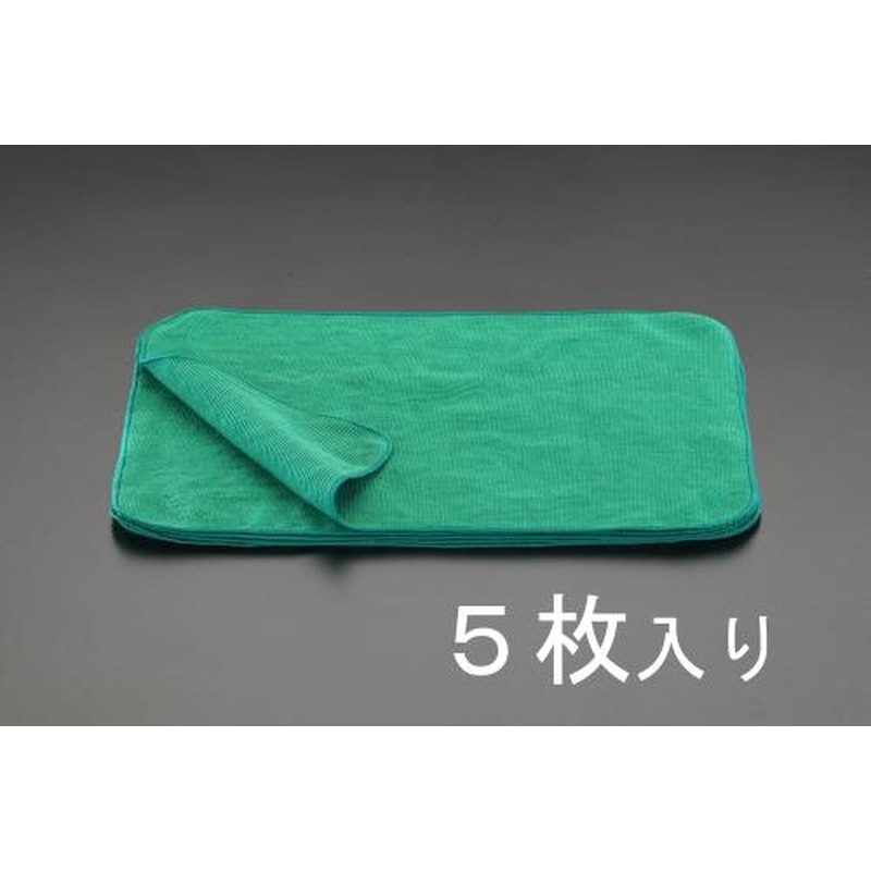 エスコ EA929DC-3 300x400mmマイクロファイバークロス(5枚) 1個(ご注文単位1個)【直送品】