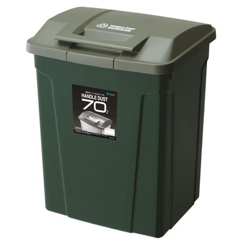 エスコ EA995AA-162 70Lダストボックス(グリーン) 1個（ご注文単位1個）【直送品】