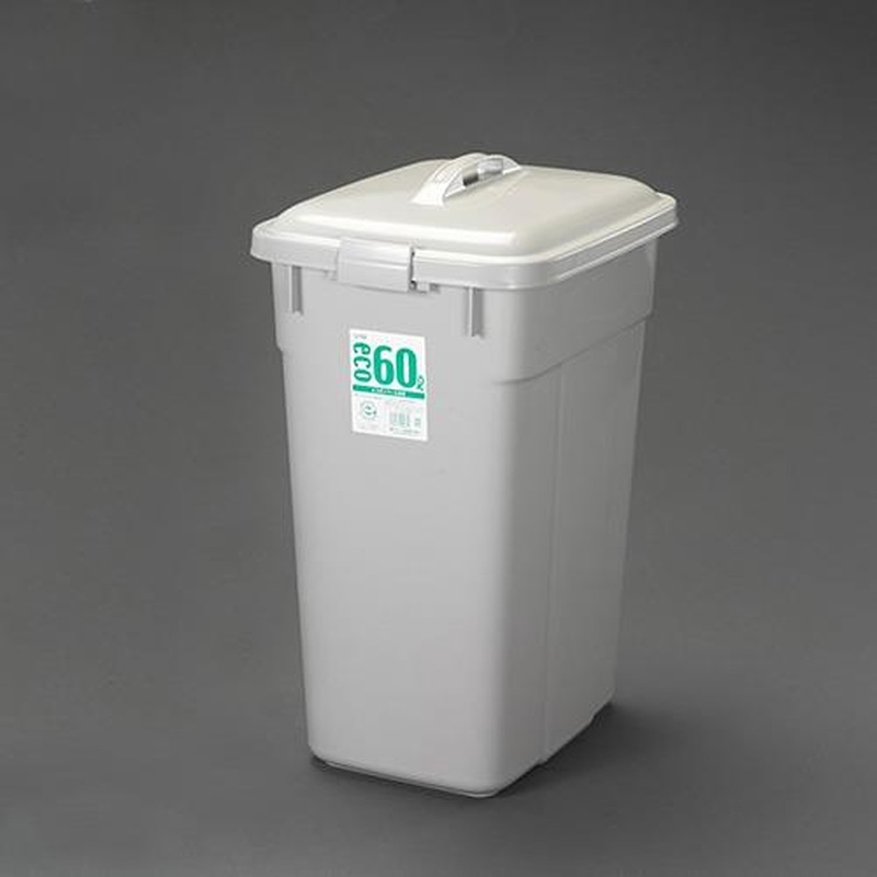エスコ EA995CA-123 60Lダストボックス(蓋付) 1個（ご注文単位1個）【直送品】